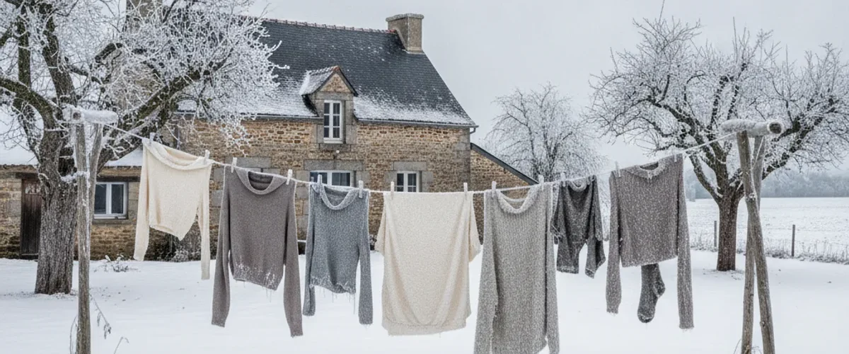 linge seche mal hiver meme dehors